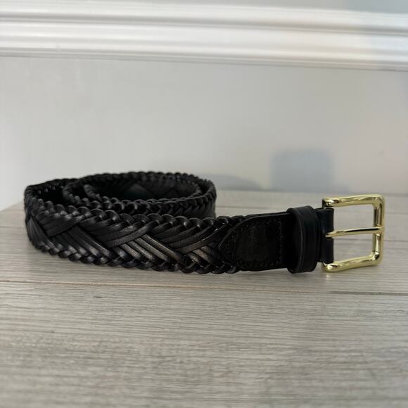J. Crew Black Braided Belt with Gold Buckle - Picture 4 of 5